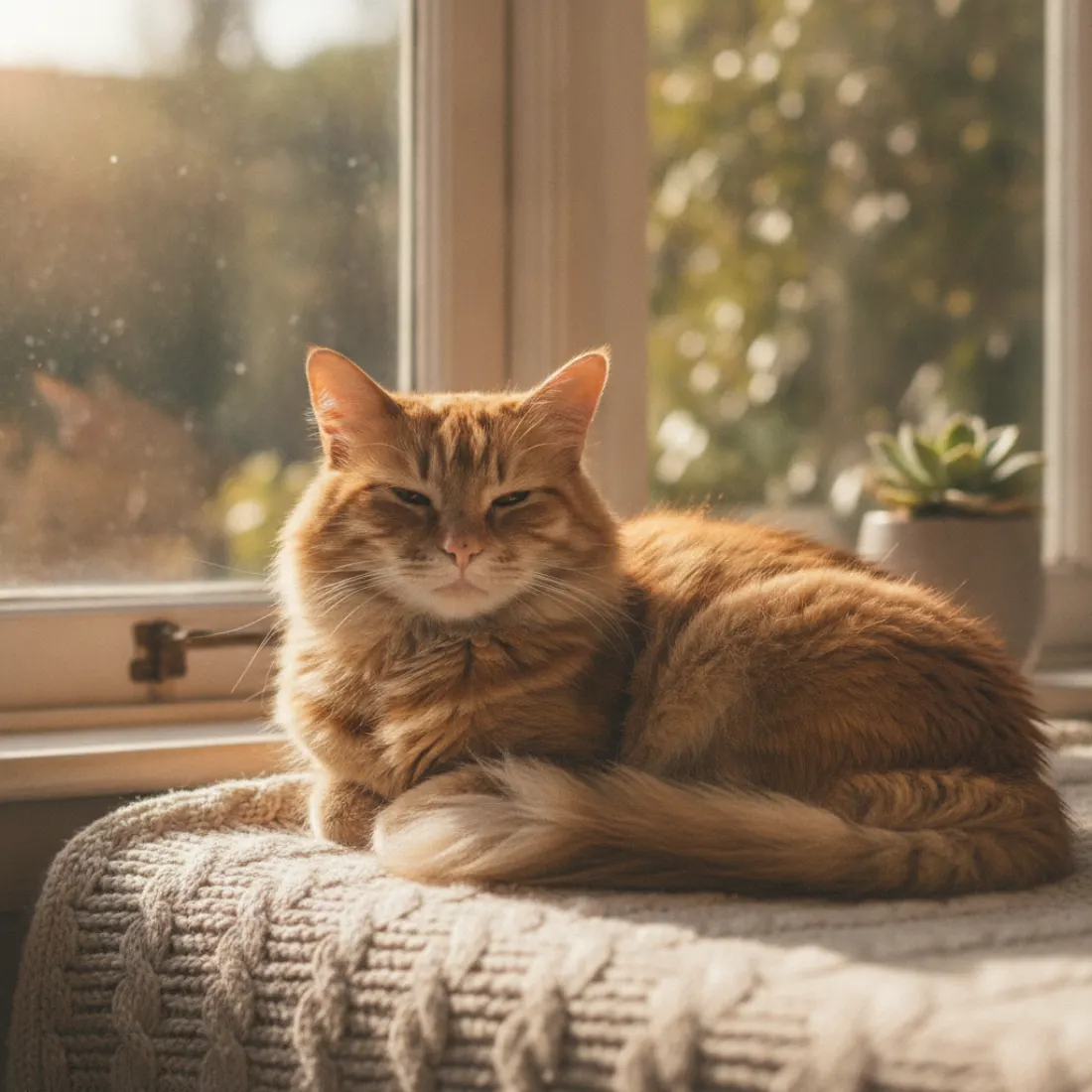 Chat serein et détendu, apaisé par les friandises anti-stress Vitamii