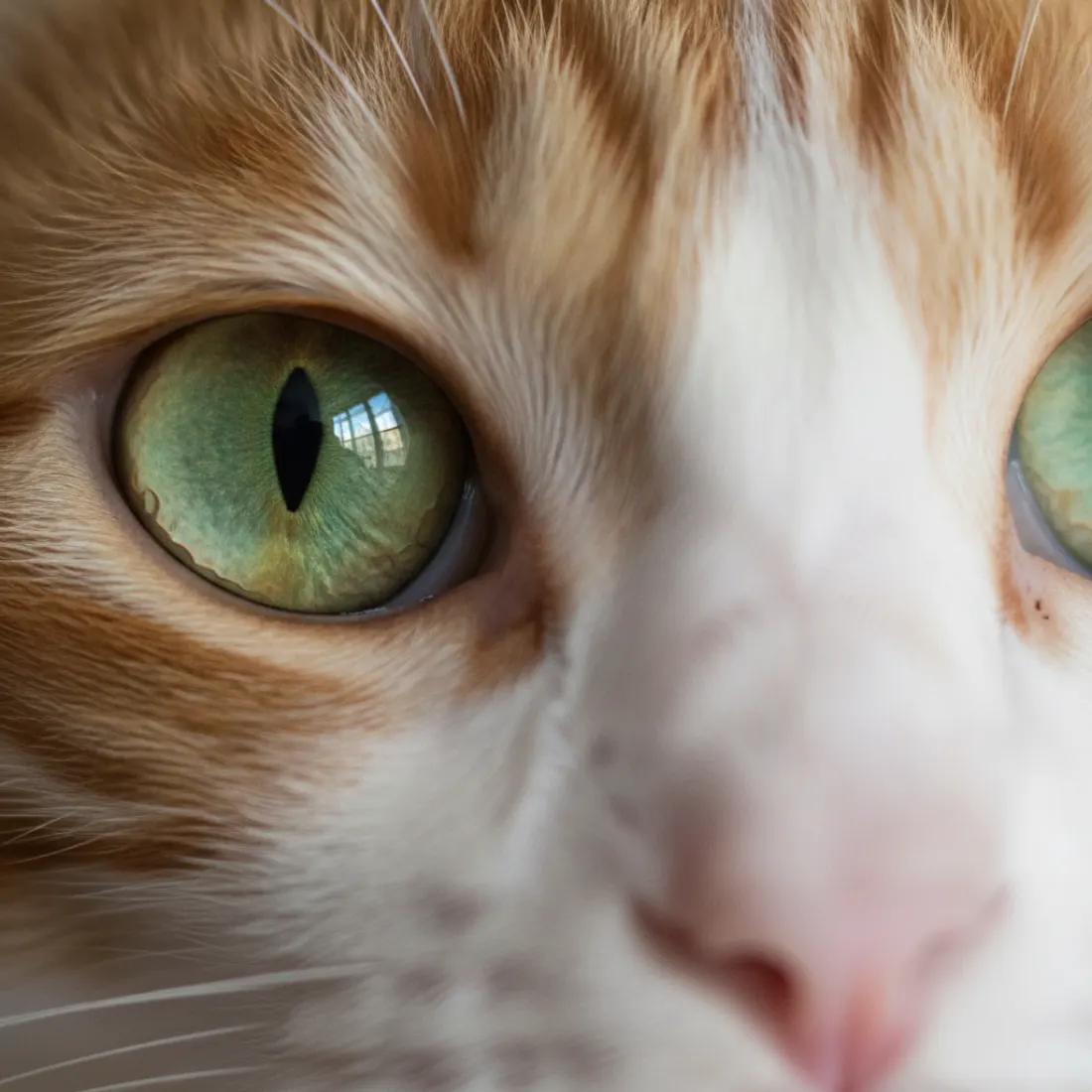Chat aux yeux sains, dont la vision dépend d'un bon apport en taurine