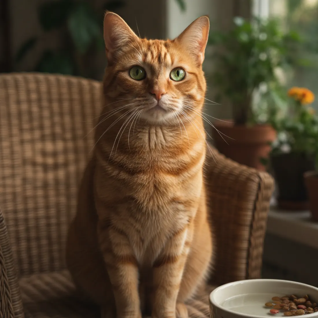 Chat vif et en bonne santé soutenu par les Vitamines pour Chats Animaux
