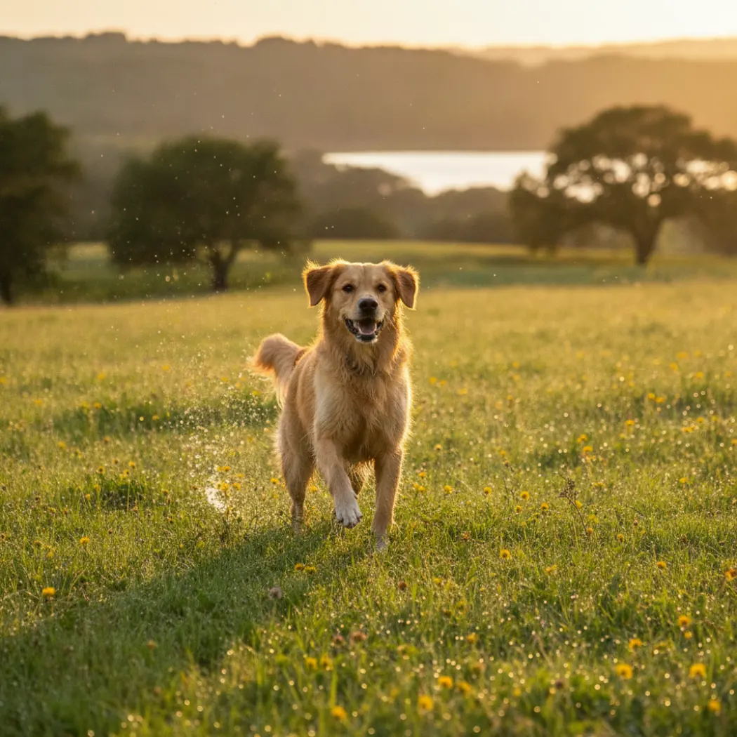 Chien actif et agile, articulations soutenues par les bouchées Woofilab