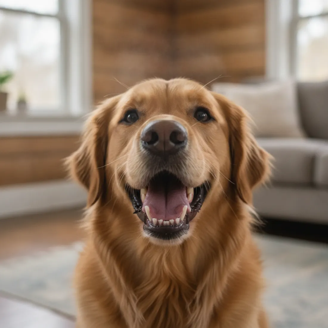 Chien aux dents saines et à l'haleine fraîche grâce à Sunfide Poudre Dentaire