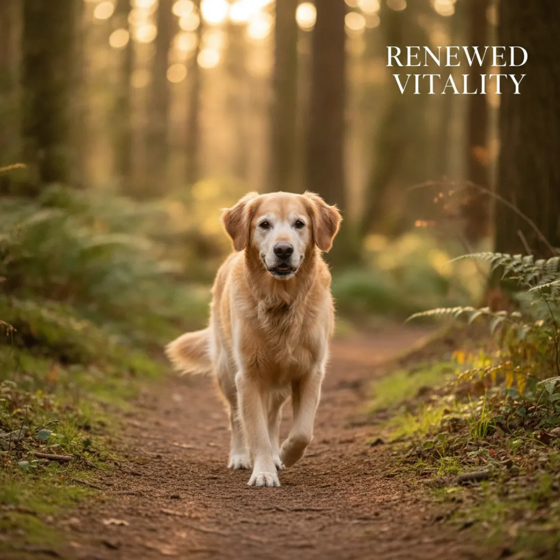 Chien senior à la mobilité retrouvée grâce aux Gummies Articulations Franklin