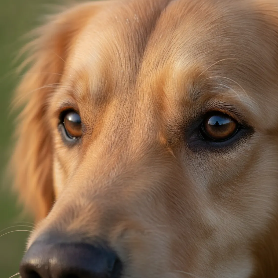 Yeux clairs et vifs d'un chien, vision soutenue par la poudre Vision Museau & Co