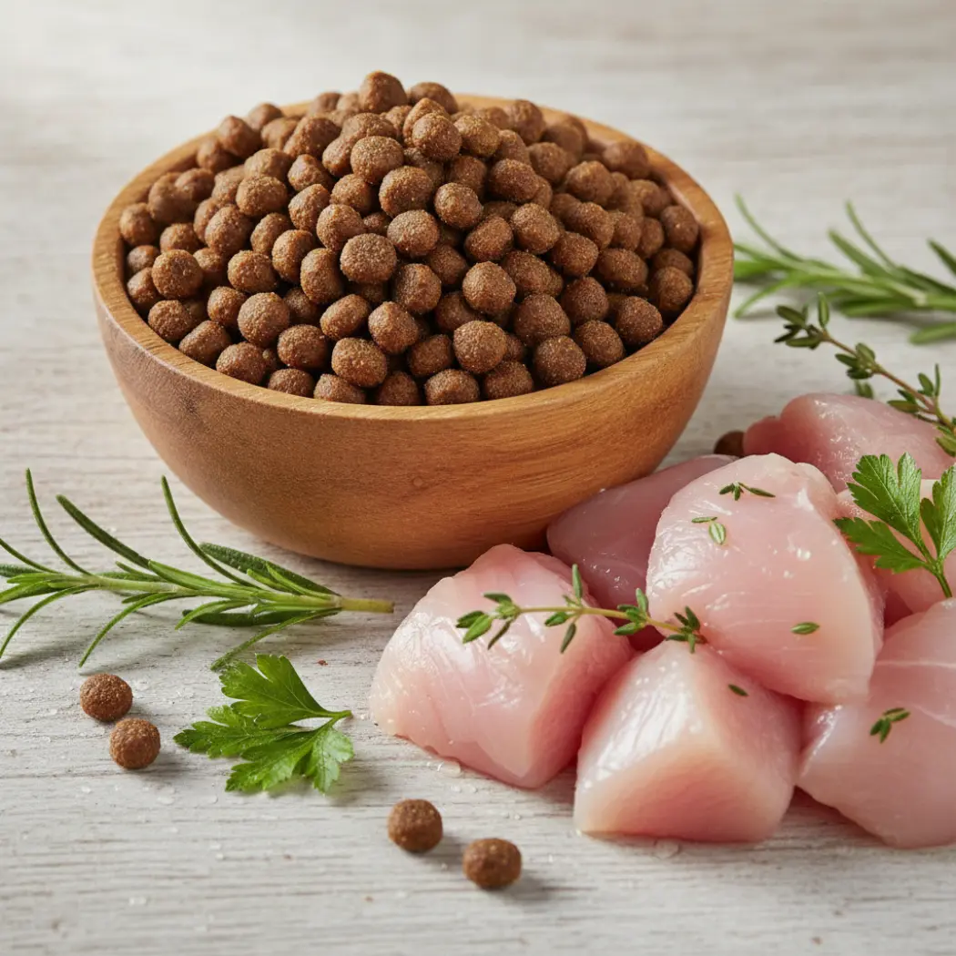 Croquettes chaton Caats sans céréales et poulet frais, riche en protéines animales