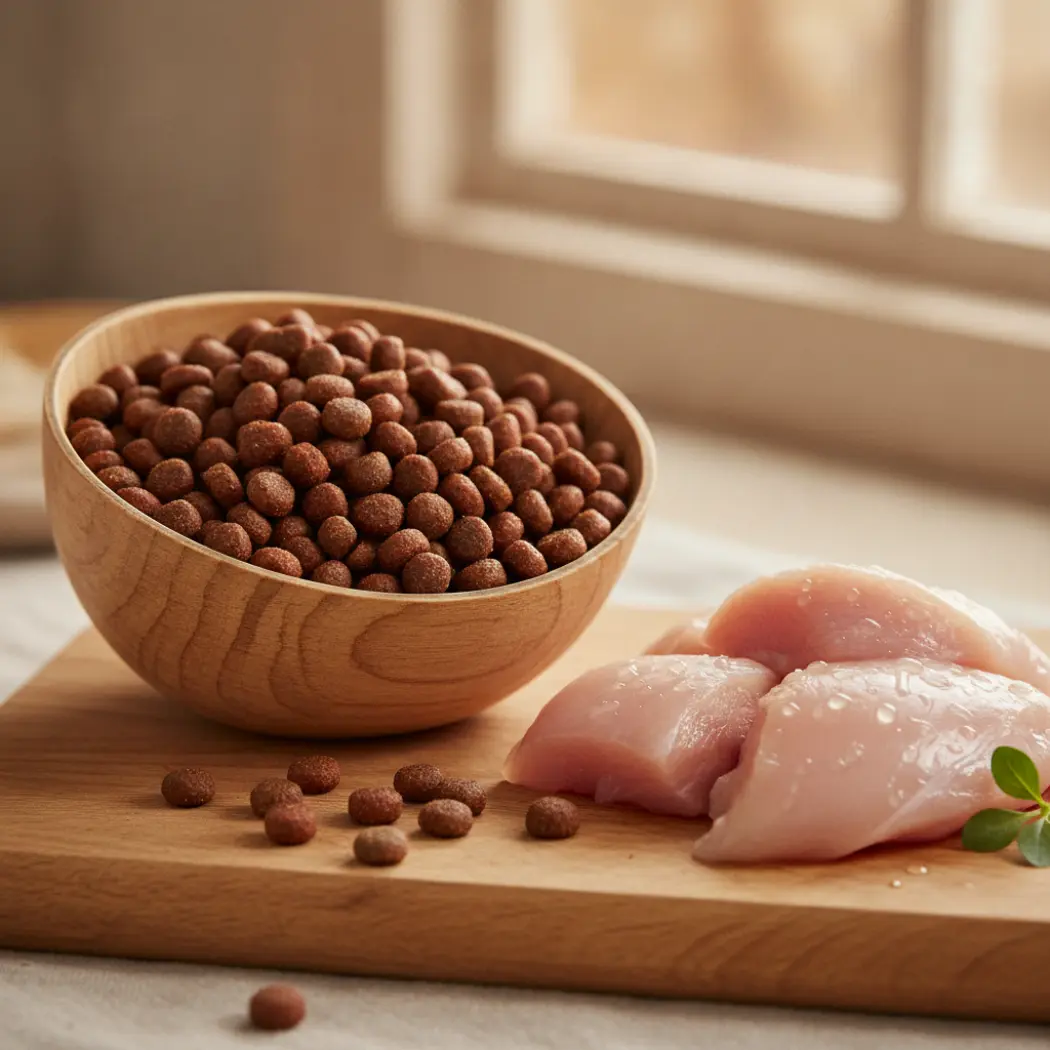 Croquettes light chat au poulet frais, riches en protéines animales pour le contrôle du poids