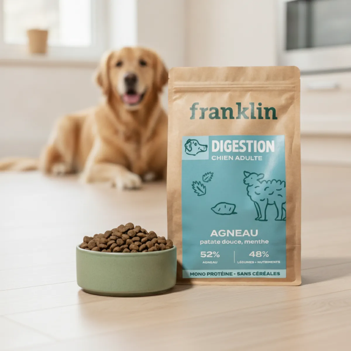 Mon avis vétérinaire sur les croquettes Franklin Digestion Sensible pour chien