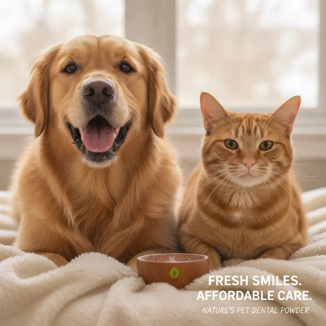 Poudre dentaire économique pour chien et chat, haleine et tartre